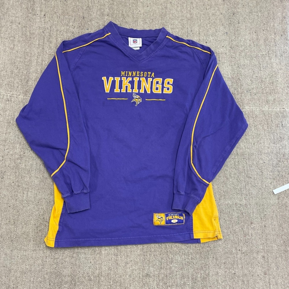 Vintage Minnesota Vikings‎ shirt mens large purple 2000s y2k NFL longsleeve